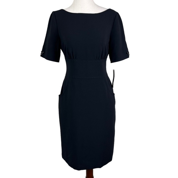 Tahari ASL Black V Back Dress - Picture 1 of 14